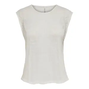 Women's sleeveless T-shirt Only onlceline lace mixs image-0