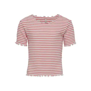 Girl's short sleeve top Only kongila rib image-0