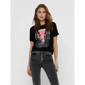 T-shirt för kvinnor Only onliris life boxy city image-1