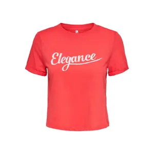 T-shirt för kvinnor Only onlmolly life text image-0