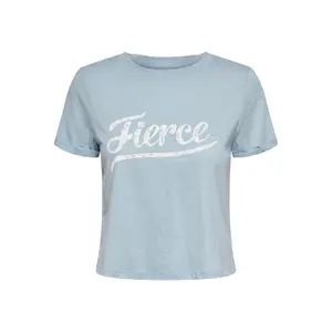 T-shirt för kvinnor Only onlmolly life text image-0