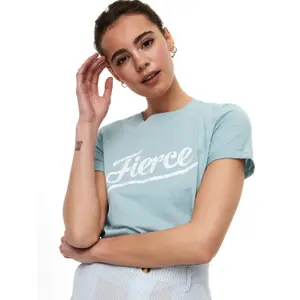 T-shirt för kvinnor Only onlmolly life text image-3