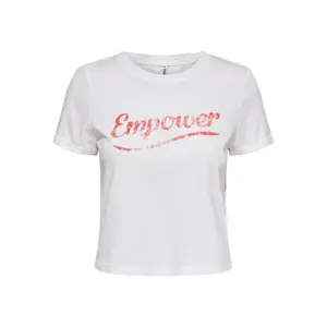 T-shirt för kvinnor Only onlmolly life text image-0