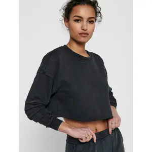 Sweatshirt med rund halsringning för kvinnor Only onlzia life image-3