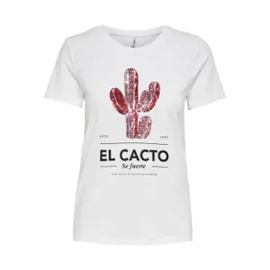 T-shirt för kvinnor Only onlkita life reg cactus image-0