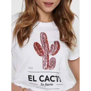 T-shirt för kvinnor Only onlkita life reg cactus image-6