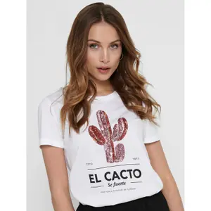 T-shirt för kvinnor Only onlkita life reg cactus image-3