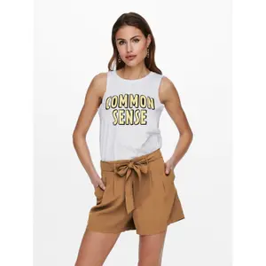 Women's sleeveless T-shirt Only onlada life text image-1