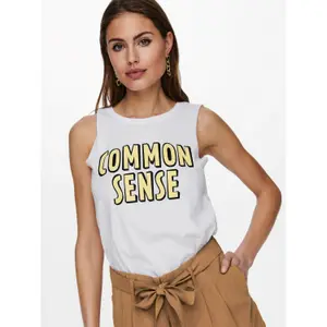 Women's sleeveless T-shirt Only onlada life text image-3