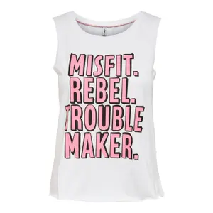 Women's sleeveless T-shirt Only onlada life text image-0
