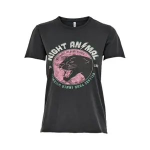 T-shirt för kvinnor Only onllucy life reg vibrant image-0