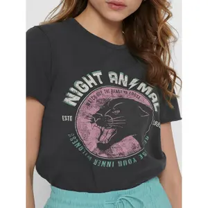 T-shirt för kvinnor Only onllucy life reg vibrant image-6
