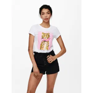 T-shirt för kvinnor Only onlvibe life fit animal image-1