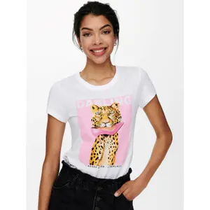 T-shirt för kvinnor Only onlvibe life fit animal image-2