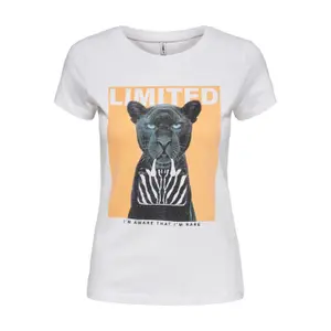 T-shirt för kvinnor Only onlvibe life fit animal image-0