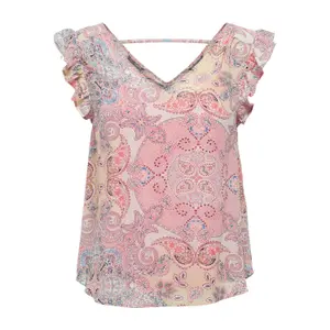 T-shirt för kvinnor Only onlally capsleeve open back wovens image-0