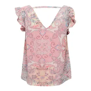 T-shirt för kvinnor Only onlally capsleeve open back wovens image-3