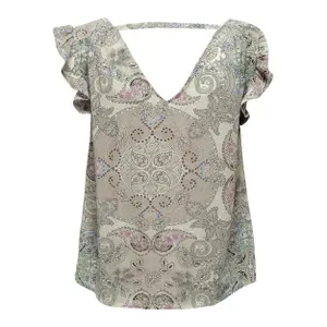 T-shirt för kvinnor Only onlally capsleeve open back wovens image-1