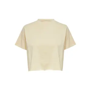 T-shirt för kvinnor Only onltenna life boxy fringess image-0