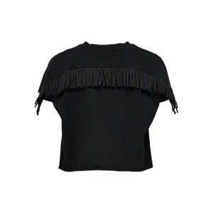T-shirt för kvinnor Only onltenna life boxy fringess image-1