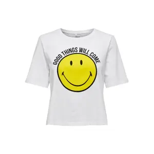 T-shirt för kvinnor Only onlsmiley life image-0