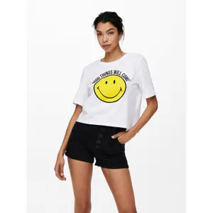 T-shirt för kvinnor Only onlsmiley life image-1