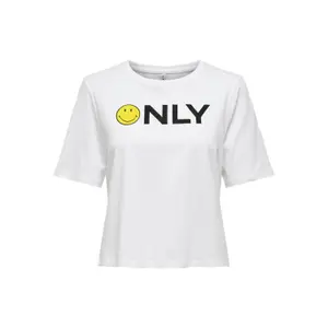 T-shirt för kvinnor Only onlsmiley life image-0