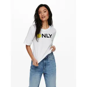 T-shirt för kvinnor Only onlsmiley life image-1