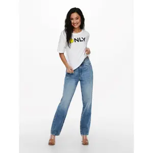 T-shirt för kvinnor Only onlsmiley life image-3