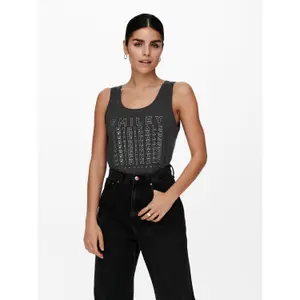 Women's sleeveless T-shirt Only onlsmiley life image-1