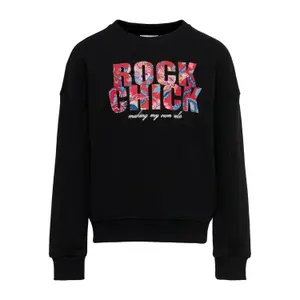 Sweatshirt round neck girl Only kids konminah life image-0