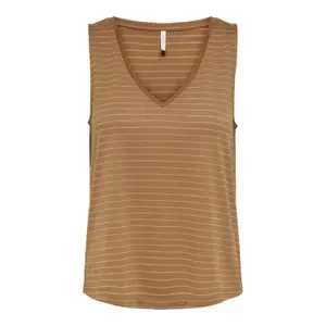Women's sleeveless T-shirt Only onlsteffi glitter stripes image-0