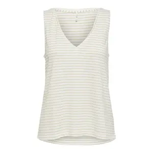 Women's sleeveless T-shirt Only onlsteffi glitter stripes image-0