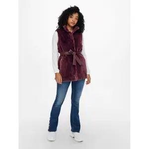 Damesgilet Only onlvida faux fur waistcoat image-2