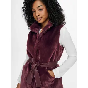 Damesgilet Only onlvida faux fur waistcoat image-5