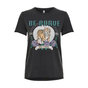 T-shirt för kvinnor Only onllucy life reg animal image-0