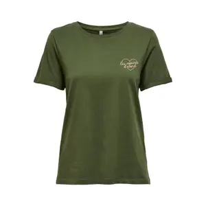 T-shirt för kvinnor Only onlkita life glitter image-0
