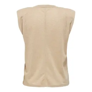 Women's sleeveless T-shirt Only onlsilvery houlderpads image-1