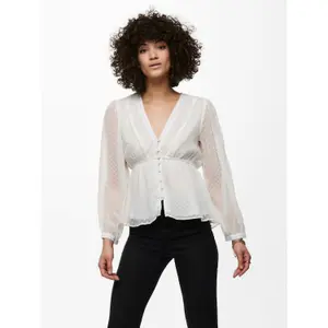 Långärmad tröja med V-ringning för kvinnor Only onlbettina image-1