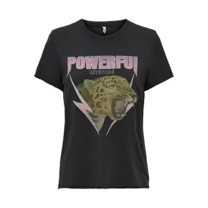 T-shirt för kvinnor Only onllucy life reg animal nltop image-0