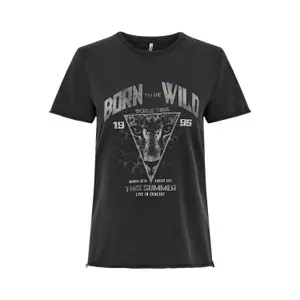 T-shirt för kvinnor Only onllucy life reg animal nltop image-0