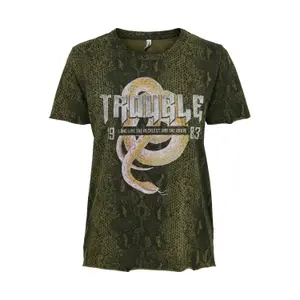 T-shirt för kvinnor Only onllucy life reg animal image-0