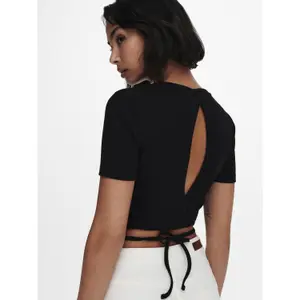 T-shirt för kvinnor Only onlliv life rib strings image-5