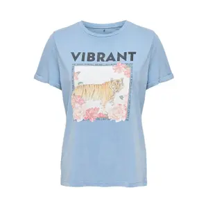 T-shirt för kvinnor Only onllucy fold-up image-0