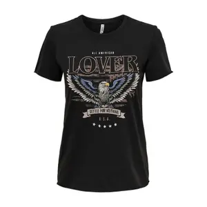 T-shirt för kvinnor Only onllucy life reg americans image-0