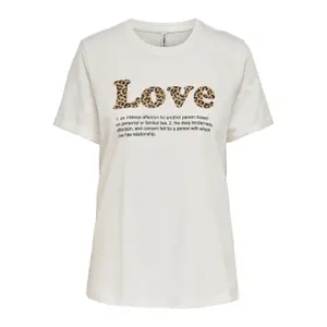 T-shirt för kvinnor Only onlkita life reg loves image-0