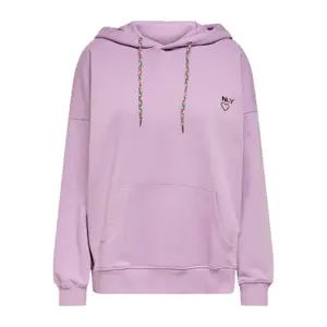 Sweatshirt för kvinnor Only onlnoomi life logo image-0
