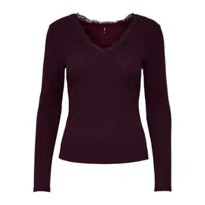 Women's long sleeve T-shirt Only onlnella lace image-0