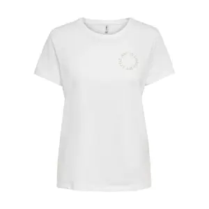 T-shirt för kvinnor Only onlava life reg positive image-0