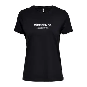 T-shirt för kvinnor Only onlava life reg positive image-0